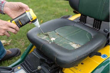 fixing cracked lawn mower seat fixing cracked lawn mower seat